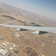 An aerial view of the desert near Lockheed Martin’s Skunk Works facility.